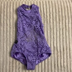 Kandi Kouture Ari’s Lavender Lace High Neck Open Back Ballet Dance Adult XS